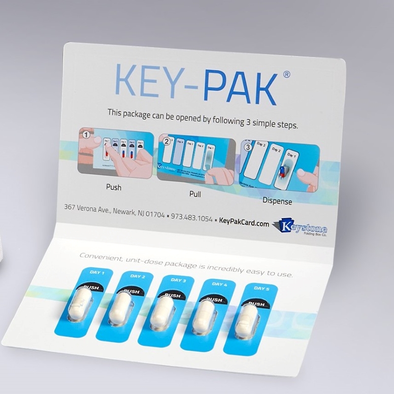 Stunning Amber Unit Dose Blister Pack White Styrofoam Packaging